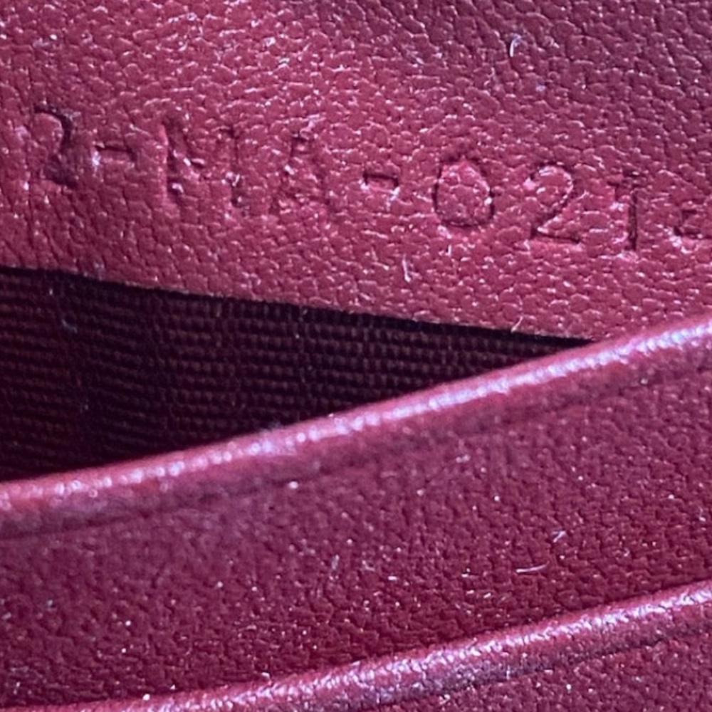 Authentic Pre-Owned Dior Medium Saddle Pouch with Chain Burgundy Goatskin - Picture 15 of 16